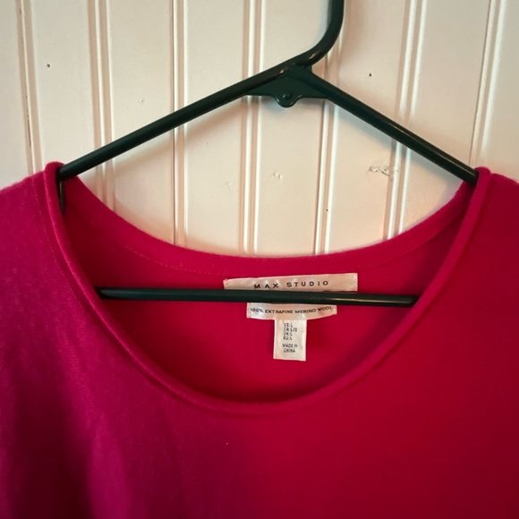 Max Studio Red Tunic - Extra Fine Merino Wool (L) - Picture 2 of 4
